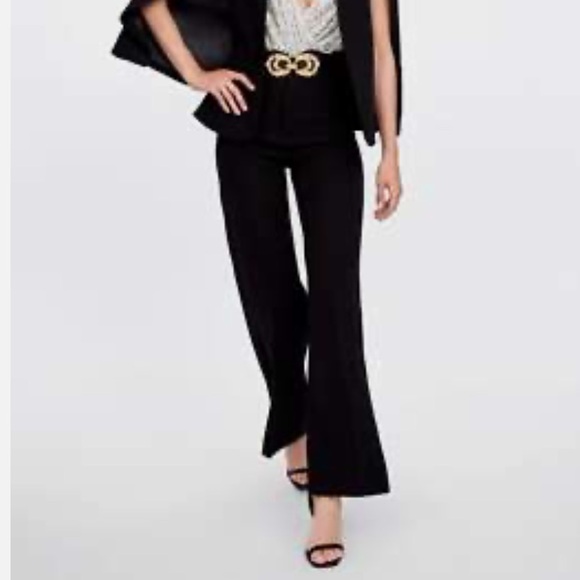 Zara limited edition Elegant Black flared black trouser - Picture 5 of 6